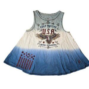 Double D Ranch Womens Americana Stitched Tank Top Large
